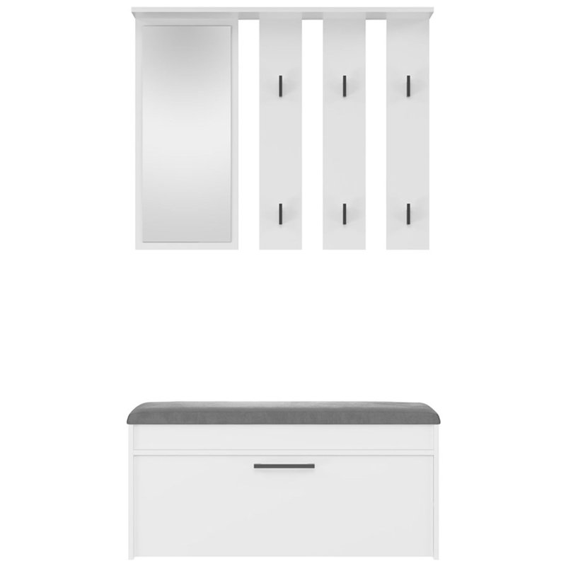 Hall Tree 100cm Wide, White