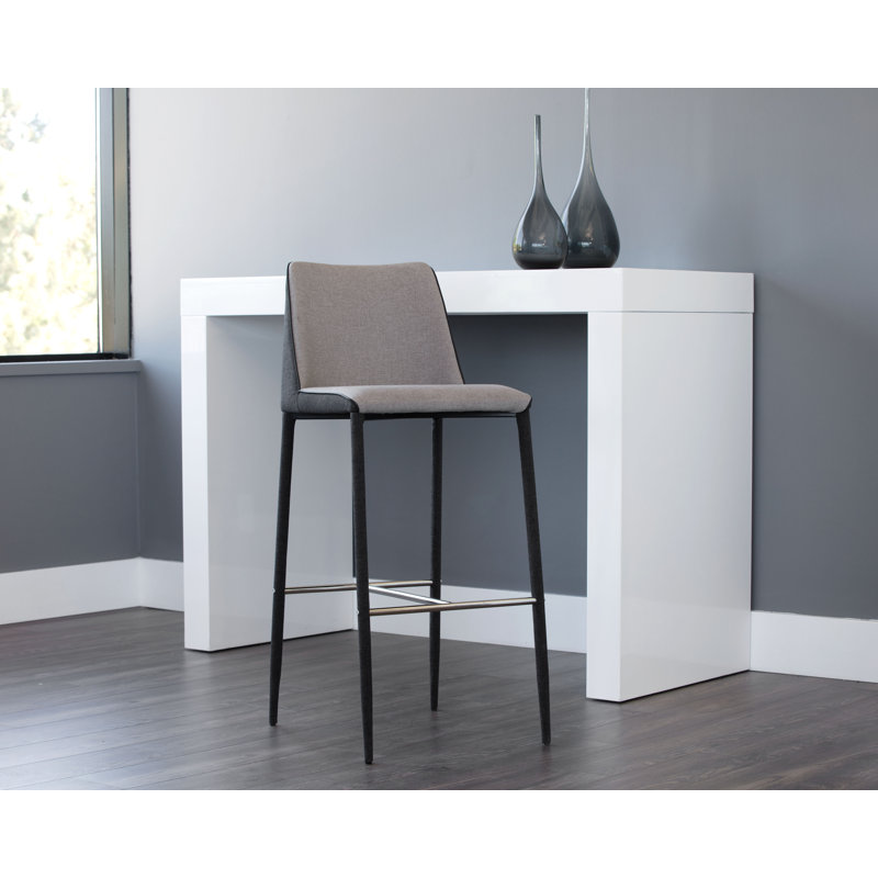 Renee Upholstered Stool with Metal Frame, Counter Stool (26" Seat Height)