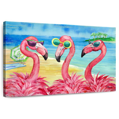Flamant, copines, horizontal