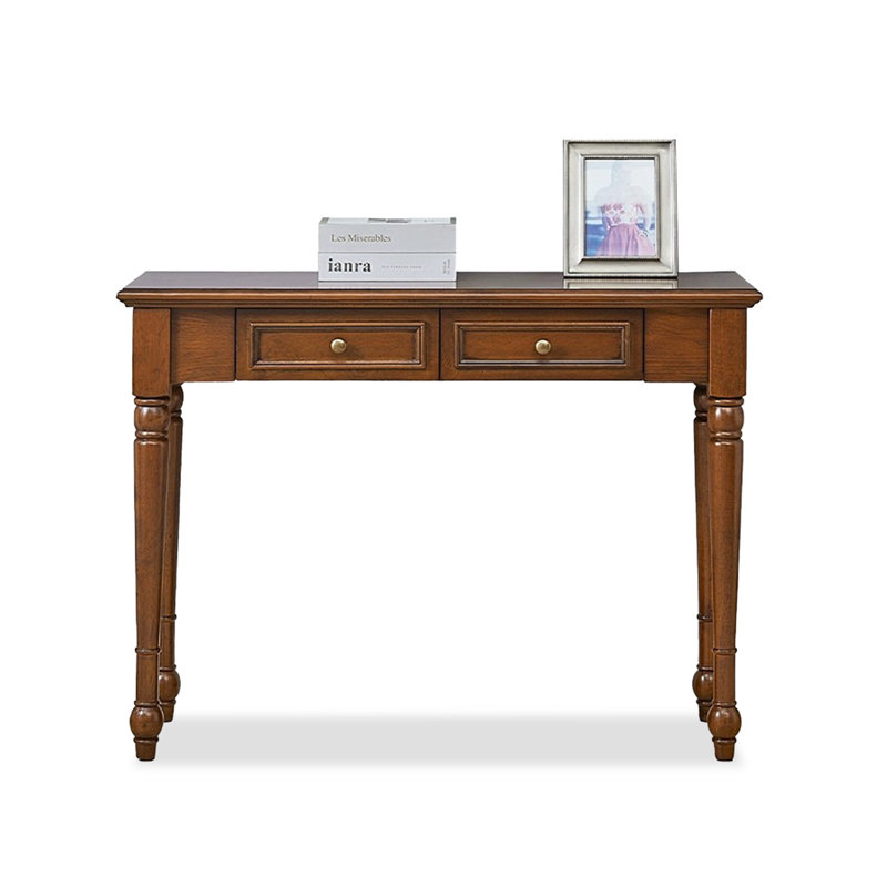 Solid Wood Rectangular Console Table, 29.92" H x 47.24" W x 13.78" D, Maroon