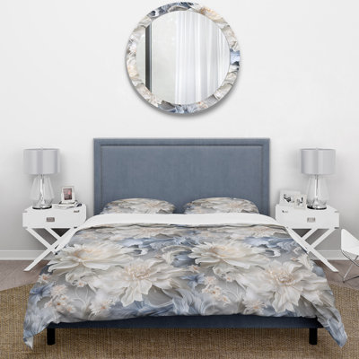 Ethereal Rococo Flourish Victorian Pattern XXIX Floral Duvet Cover