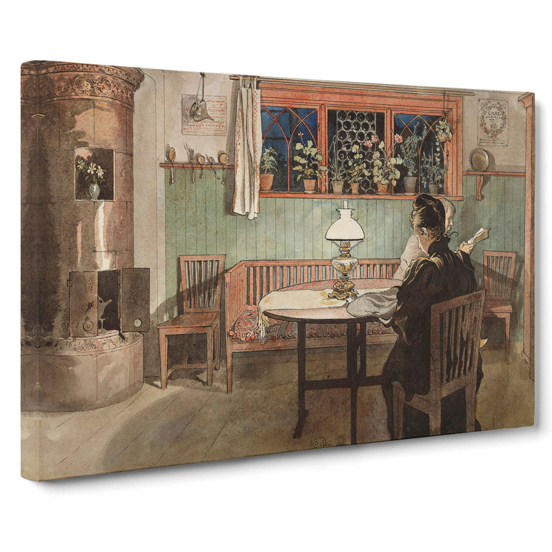 When The Children Have Gone To Bed by Carl Larsson - Wrapped Canvas, 35cm H x 50cm W x 3cm D