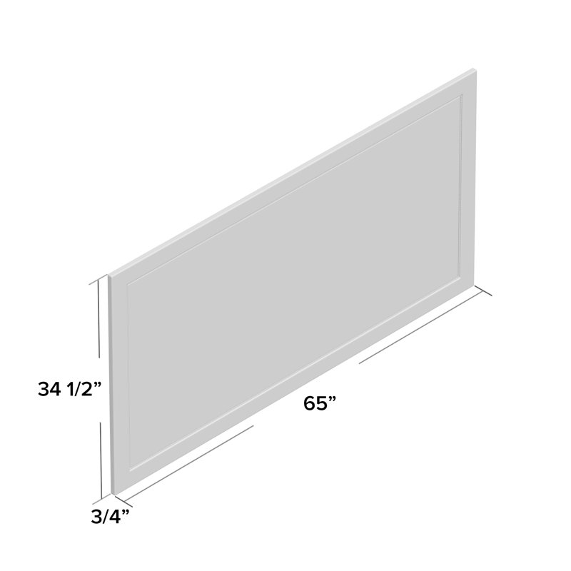 Viviano Wood Flat Wall Mirror, 34.5" H x 65" W
