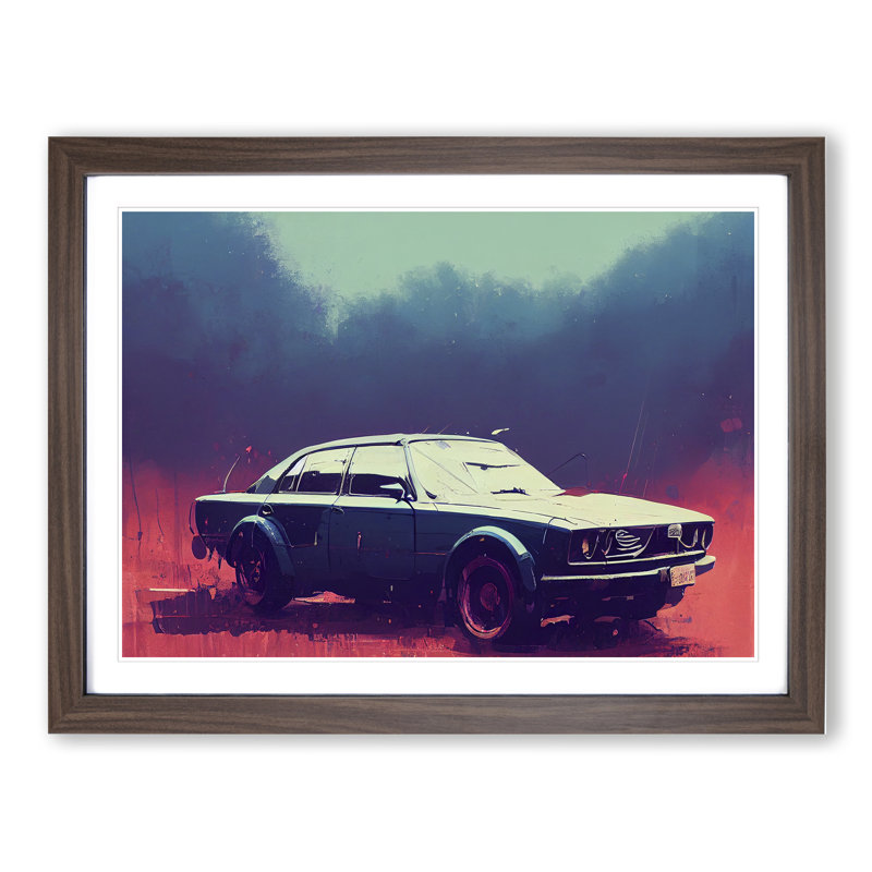 Concept Car Vol.1 - Framed Print, 34cm H x 46cm W x 2cm D, Walnut