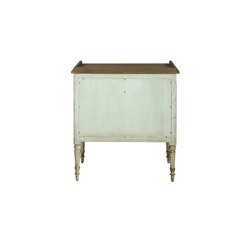 Chatrine Mindi End Table, Distressed Light Green