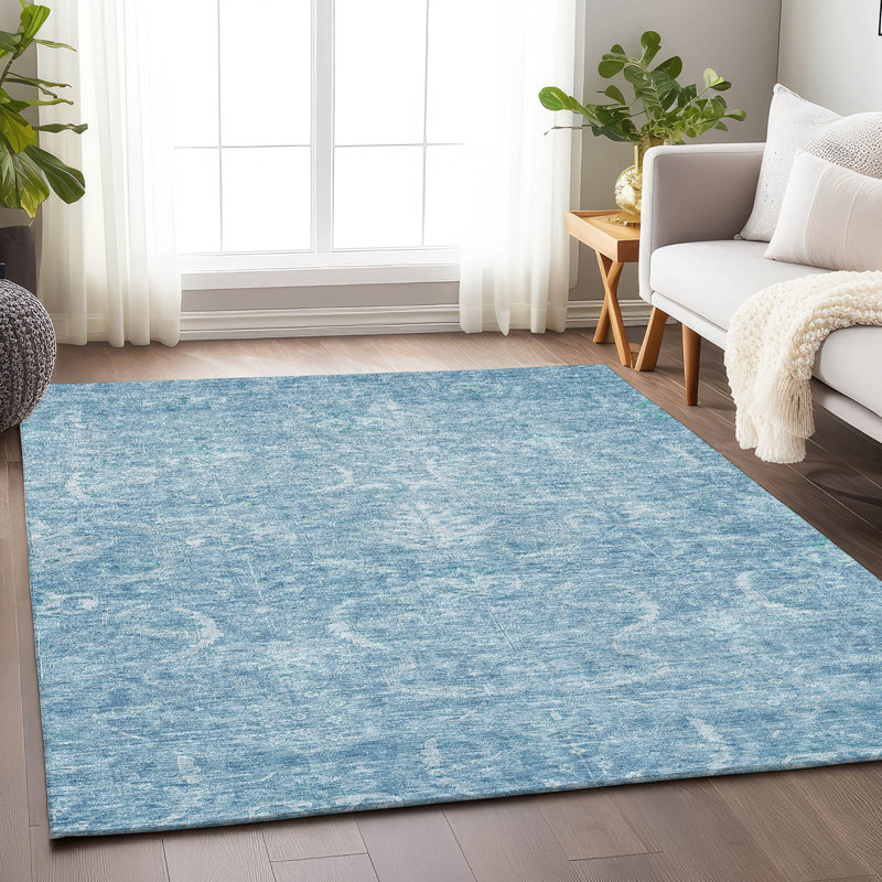 Tapis d'intérieur / extérieur bleu Dahana , 3 pi x 5 pi