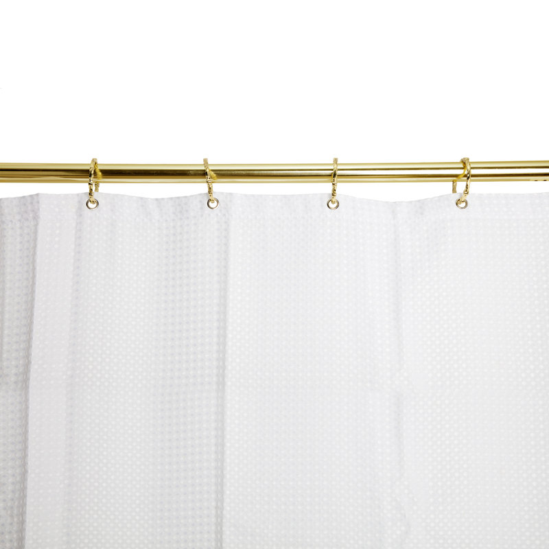 Gold Rustproof Zinc Alloy Shower Curtain Rings Set of 12