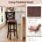 29" Swivel Bar Stools Footrest & Rubber Wood Frame For Kitchen Island-141100750