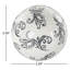 Cole And Grey Ceramic Handmade Glossy Decorative Ball Floral Orbs & Vase Filler With Black Floral And Scroll Patterns