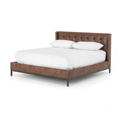 Upholstered Wingback Bed