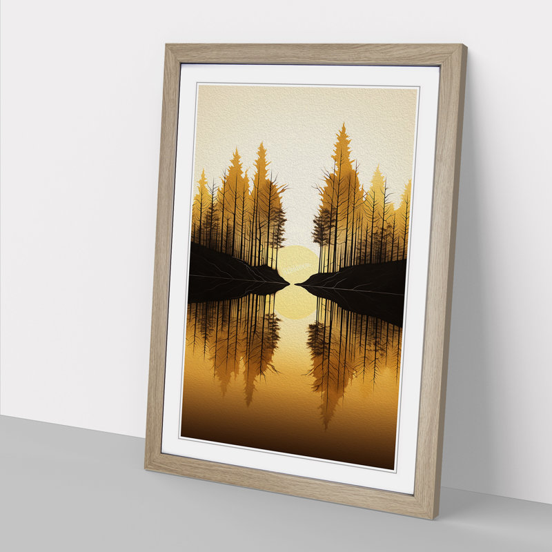 Single Picture Frame Print on Wood, 34cm H x 25cm W, Oak Framed
