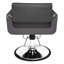 Fauteuil de style Chromium Brooklyn avec coussins en mousse haute densité, gris