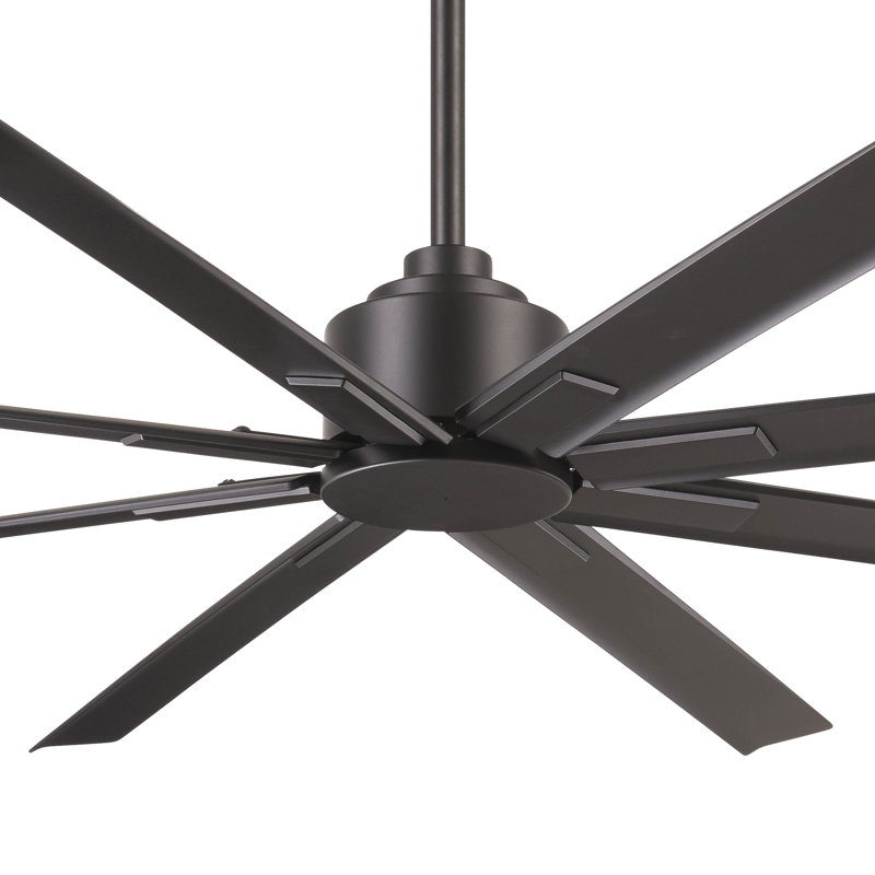 84" Xtreme 8 Outdoor Ceiling Fan with Remote, Plated Smoked Iron