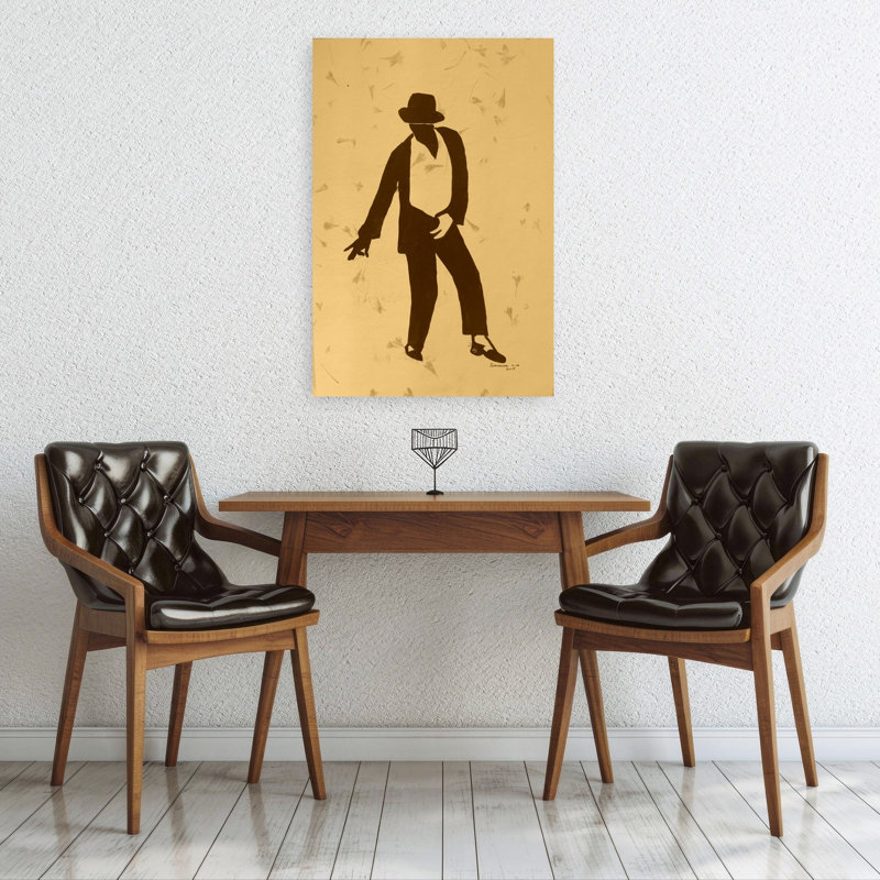 «Elegant Dancer Silhouette», impression murale rétro classique élégante, 36" H x 24" W