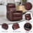 Genuine Leather Heat Massage Manual Recliner Chair With Rocker And Swivel For Living Room-1701698562