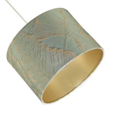 18cm H Cotton Drum Lamp Shade ( No Direct Attachment Method ) in Silver