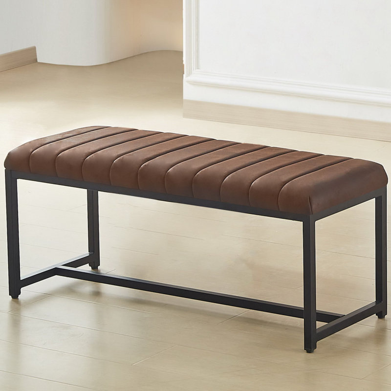 Alexis Linen Blend Upholstered Bench