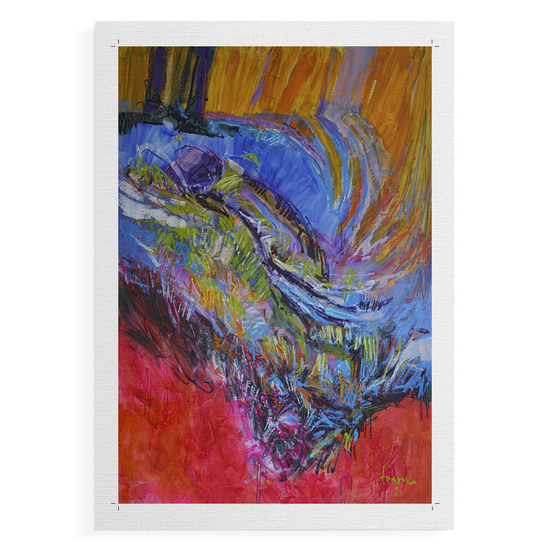 Vibrant Flow II - Impression sur toile seulement - NON-CADRE, H 18 po x l 12 po