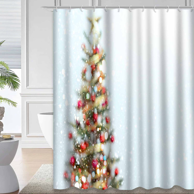Rideau de douche transparent transparent, rideaux de douche pour la salle de bain avec 12 crochets, 72" L x 78" W