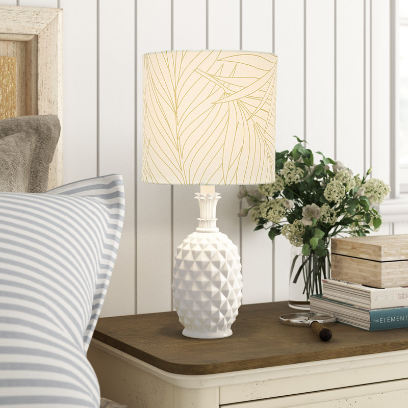 Lampe de table 19 po Gelston, Blanc