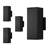 4-Pack Modern LED Square Up Down Outdoor Wall Lantern, IP65 Waterproof Outdoor Wall Light