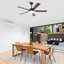 Ventilateur de plafond intelligent de 52 po avec lumières DEL 3CCT à intensité variable et télécommande, moteur CC réversible à 6 vitesses, minuterie, pales de bois à double face, tiges verticales de 6 po / 10 po, pour utilisation intérieure-497709493