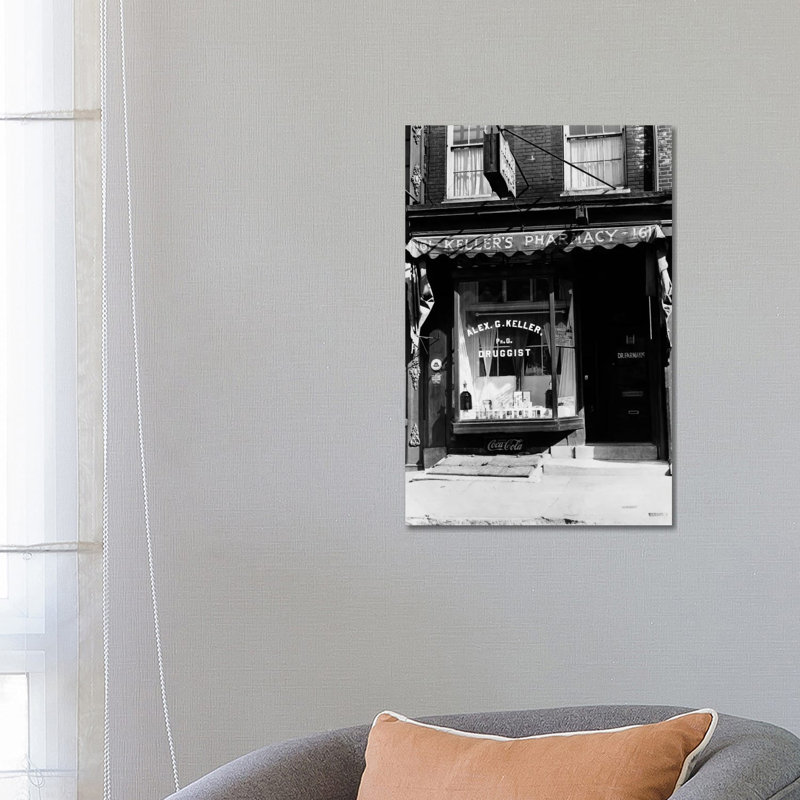 1930S Pharmacy Storefront - Wrapped Canvas Print, 66.04 cm H x 45.72 cm W x 1.91 cm D