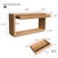 Table de bout cannelée 60 po à 2 tiroirs 60 po Modern