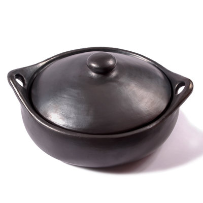 Ancient Cookware Earthenware Braiser with Lid