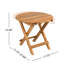 Aucune installation requise. Table d'appoint d'extérieur pliable et réglable en bois d'acacia (placage de teck)