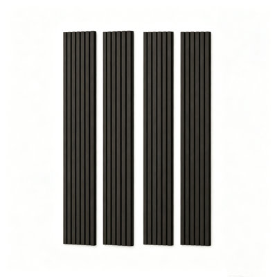 4 PCS 108'' x 11'' Slat Solid Wood Wall Paneling for Interior Wall and Ceiling Decoration, Acoustic Wood Panels (33 Sq. Ft.)
