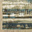 Tapis abstrait rayé beige / bleu Rayan-870735469