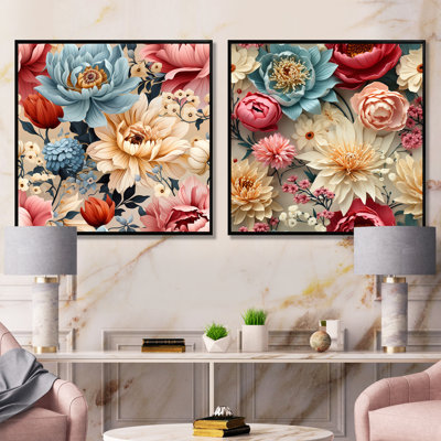 Methuen - Ensemble de 2 décorations murales florales
