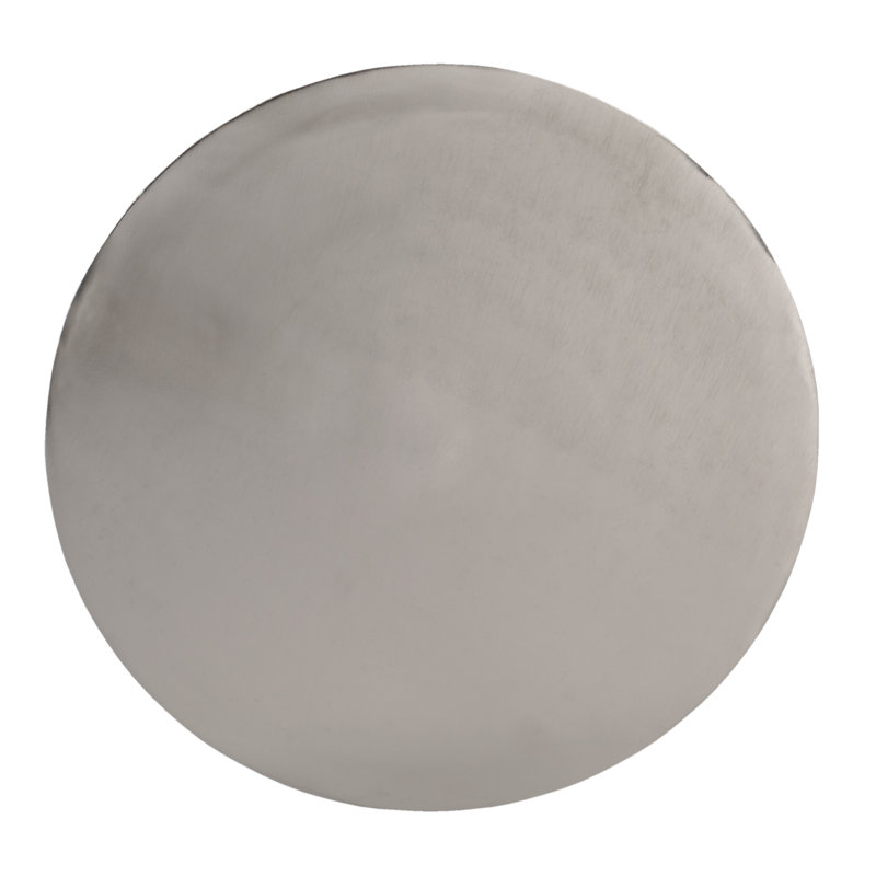 Darien Round Pedestal 10"W Side Table, Silver