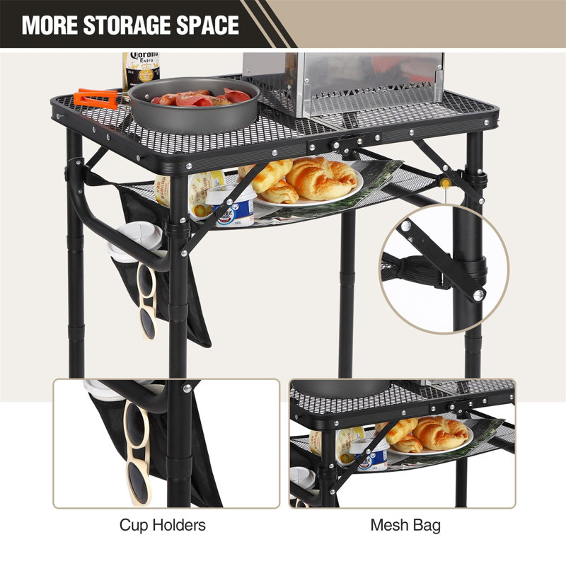 60cm Adjustable Folding Table