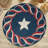 USA Flag Patriotic Round Beaded Placemats Set of 2 – Festive Christmas Decor for Indoor & Outdoor Tables