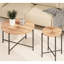 Ensemble de table basse et de table de bout à motif Radial 2 pièces - Panneau de fibres à densité moyenne imperméable avec housse en PVC