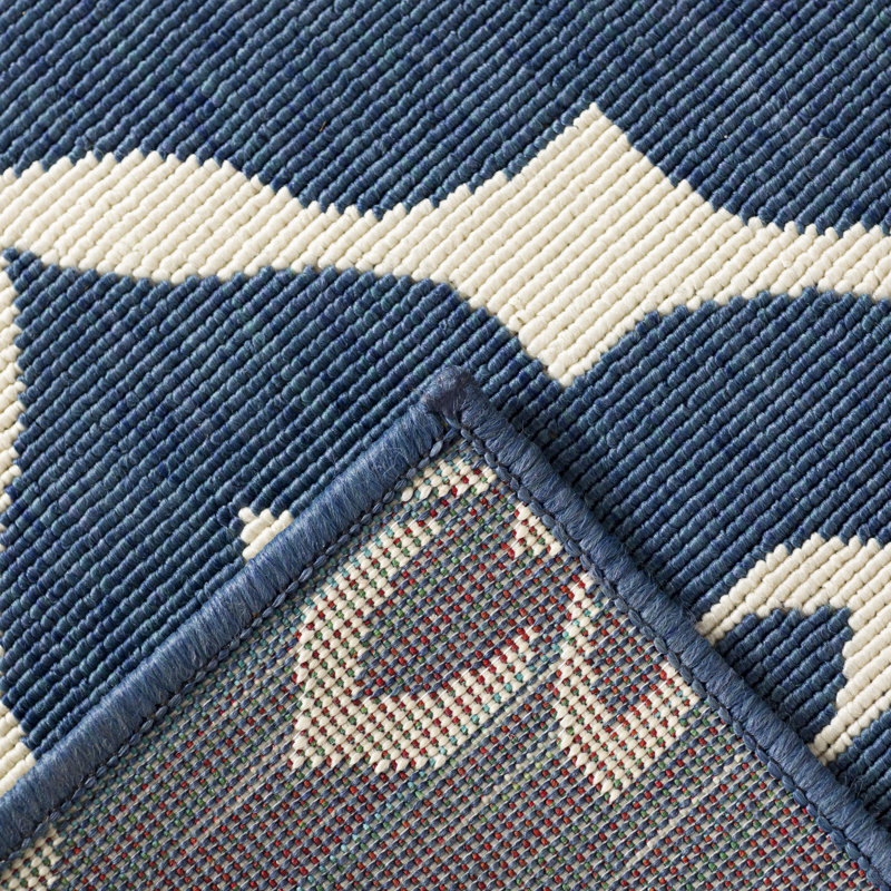 Deltana Floral Indoor / Outdoor Rug, Rectangle 8'6" x 13'