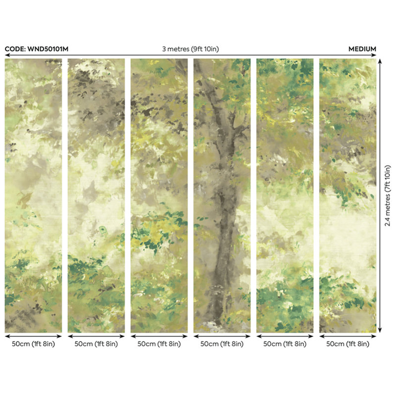 Murale Ariello Trees, Vert