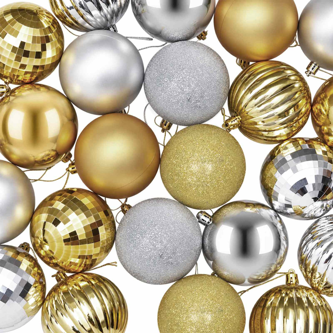 Vidaxl (Silver And Gold) Christmas Ball Set 50 Pcs 8 Cm Polystyrene Christmas Tree Ornaments - Image 3