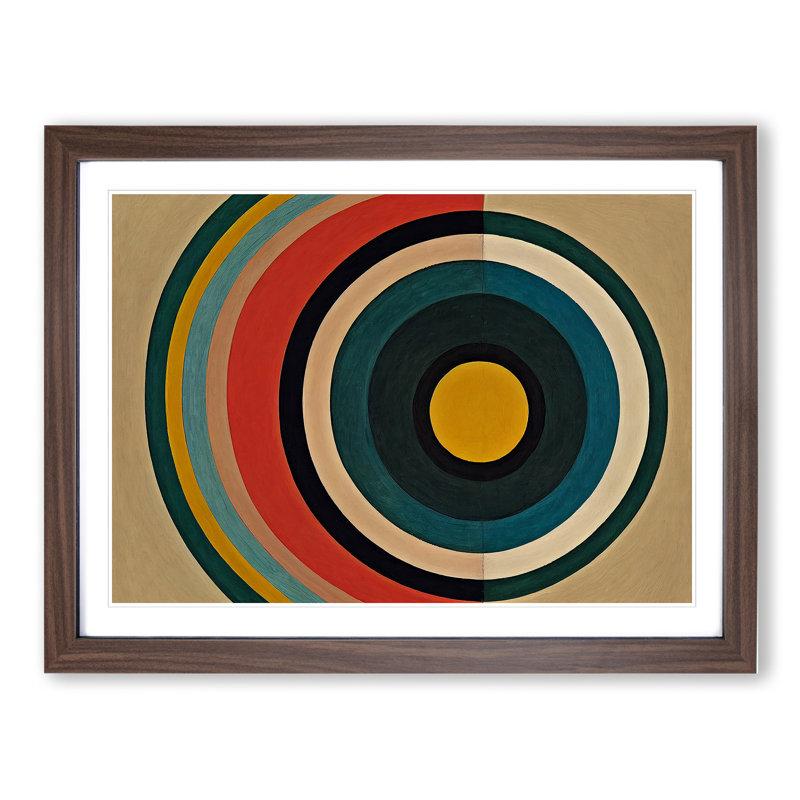 Spellbinding Modern Abstract - Framed Print, 34cm H x 46cm W x 2cm D, Walnut