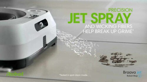 iRobot Wi-Fi Connected Braava jet m6 Robot Mop with Precision Jet Spray  (Black) 