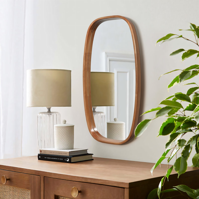 Brindell Solid Wood Frame Rectangle Mirror
