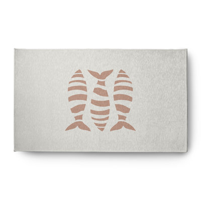 Tapis intérieur / extérieur tissé à plat à motif animalier de couleur mauve Manitoba
