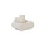 Fauteuil central sans accoudoirs en tissu vanille Dannita