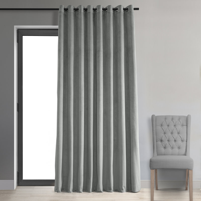 Indianapolis Extra Wide Signature Velvet Curtains for Bedroom Blackout Curtains Living Room Window Single Panel, 100" x 108"