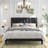 Jerrine Velvet Upholstered Platform Bed-705425396-705425399