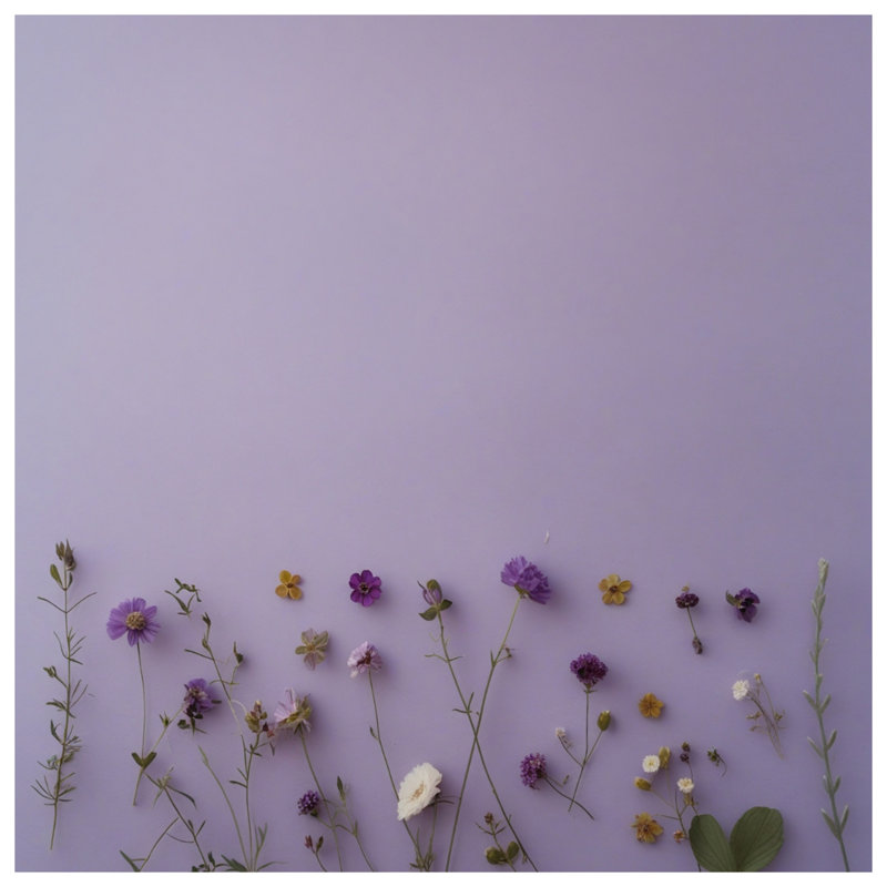 Édredon mauve à fleurs sauvages sur lavande, Lit simple
