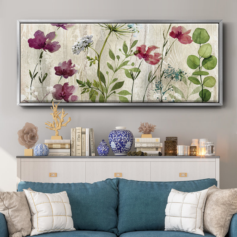 Meadow Flowers I - toile encadrée, H 20 po x l 50 po