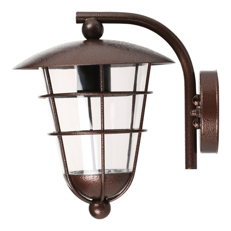 Afton Outdoor Wall Lantern, Brown